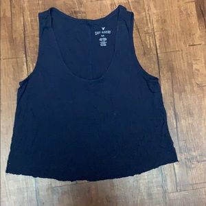 Navy blue cropped tank